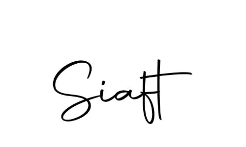 Design your own signature with our free online signature maker. With this signature software, you can create a handwritten (Autography-DOLnW) signature for name Siaft. Siaft signature style 10 images and pictures png