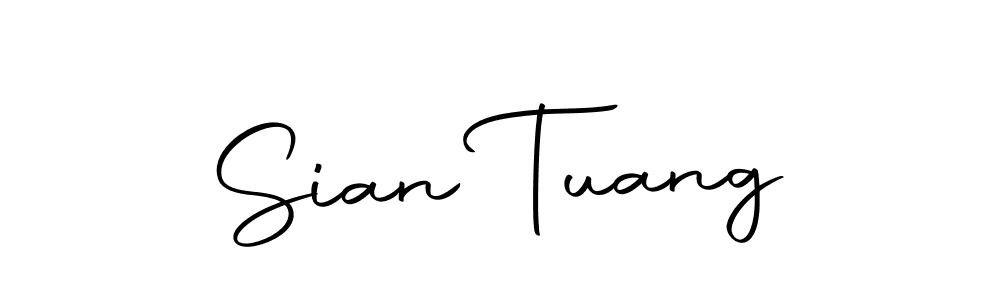 You should practise on your own different ways (Autography-DOLnW) to write your name (Sian Tuang) in signature. don't let someone else do it for you. Sian Tuang signature style 10 images and pictures png