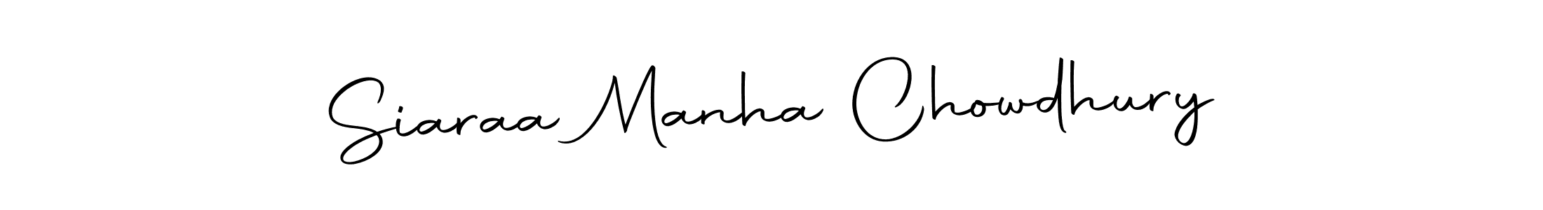 Siaraa Manha Chowdhury stylish signature style. Best Handwritten Sign (Autography-DOLnW) for my name. Handwritten Signature Collection Ideas for my name Siaraa Manha Chowdhury. Siaraa Manha Chowdhury signature style 10 images and pictures png