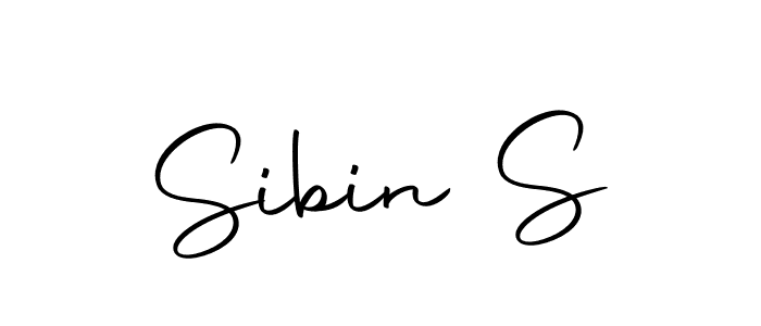 How to make Sibin S name signature. Use Autography-DOLnW style for creating short signs online. This is the latest handwritten sign. Sibin S signature style 10 images and pictures png