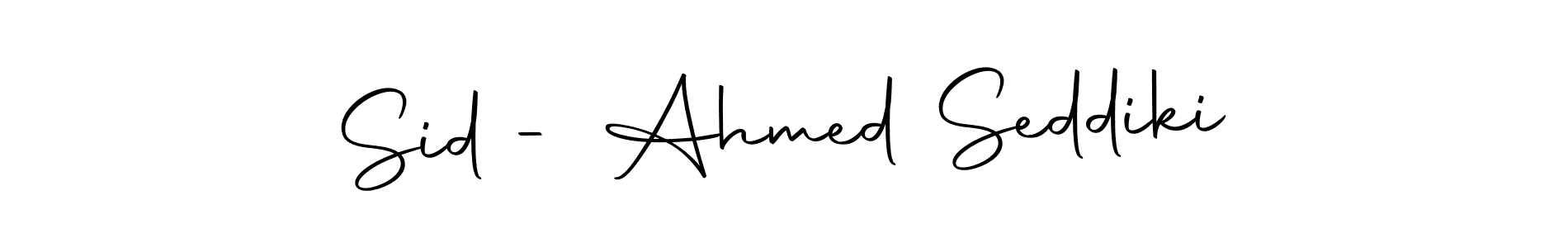 It looks lik you need a new signature style for name Sid - Ahmed Seddiki. Design unique handwritten (Autography-DOLnW) signature with our free signature maker in just a few clicks. Sid - Ahmed Seddiki signature style 10 images and pictures png