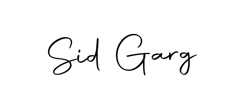 Design your own signature with our free online signature maker. With this signature software, you can create a handwritten (Autography-DOLnW) signature for name Sid Garg. Sid Garg signature style 10 images and pictures png