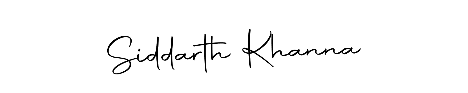Create a beautiful signature design for name Siddarth Khanna. With this signature (Autography-DOLnW) fonts, you can make a handwritten signature for free. Siddarth Khanna signature style 10 images and pictures png