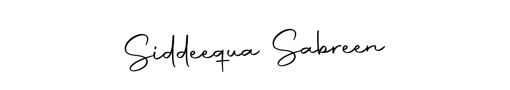 Autography-DOLnW is a professional signature style that is perfect for those who want to add a touch of class to their signature. It is also a great choice for those who want to make their signature more unique. Get Siddeequa Sabreen name to fancy signature for free. Siddeequa Sabreen signature style 10 images and pictures png