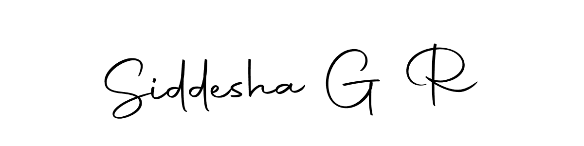 Create a beautiful signature design for name Siddesha G R. With this signature (Autography-DOLnW) fonts, you can make a handwritten signature for free. Siddesha G R signature style 10 images and pictures png