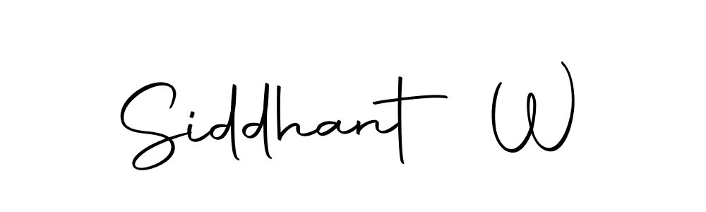 Autography-DOLnW is a professional signature style that is perfect for those who want to add a touch of class to their signature. It is also a great choice for those who want to make their signature more unique. Get Siddhant W name to fancy signature for free. Siddhant W signature style 10 images and pictures png