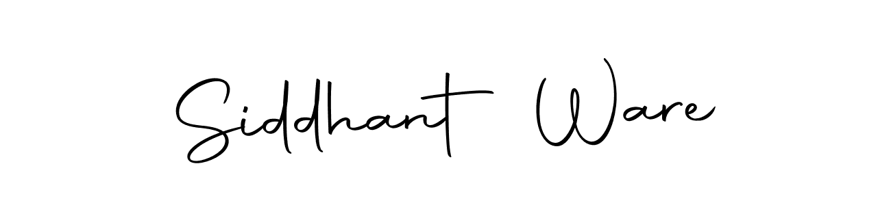 Create a beautiful signature design for name Siddhant Ware. With this signature (Autography-DOLnW) fonts, you can make a handwritten signature for free. Siddhant Ware signature style 10 images and pictures png