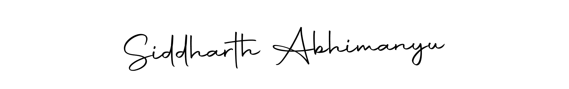 How to make Siddharth Abhimanyu name signature. Use Autography-DOLnW style for creating short signs online. This is the latest handwritten sign. Siddharth Abhimanyu signature style 10 images and pictures png