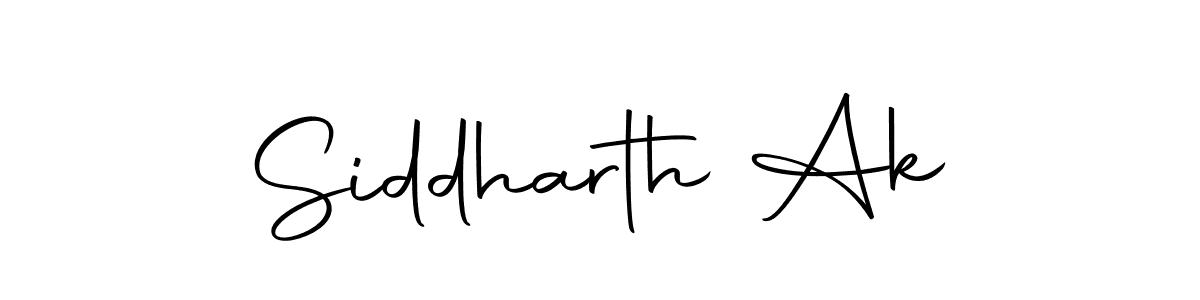 Use a signature maker to create a handwritten signature online. With this signature software, you can design (Autography-DOLnW) your own signature for name Siddharth Ak. Siddharth Ak signature style 10 images and pictures png