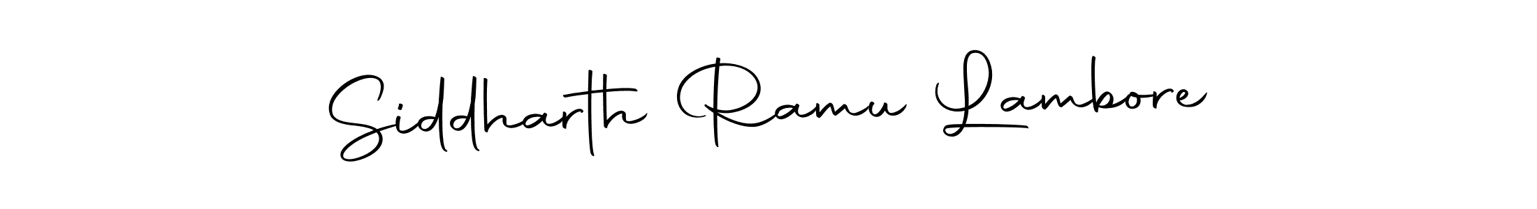 Also we have Siddharth Ramu Lambore name is the best signature style. Create professional handwritten signature collection using Autography-DOLnW autograph style. Siddharth Ramu Lambore signature style 10 images and pictures png