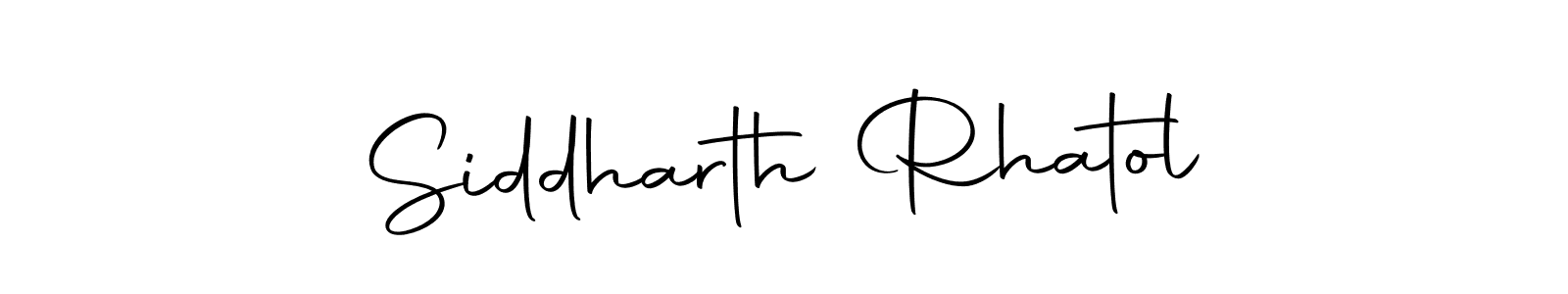 Use a signature maker to create a handwritten signature online. With this signature software, you can design (Autography-DOLnW) your own signature for name Siddharth Rhatol. Siddharth Rhatol signature style 10 images and pictures png