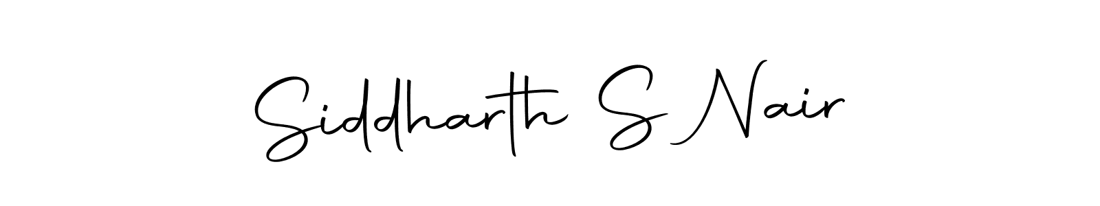 Make a beautiful signature design for name Siddharth S Nair. With this signature (Autography-DOLnW) style, you can create a handwritten signature for free. Siddharth S Nair signature style 10 images and pictures png