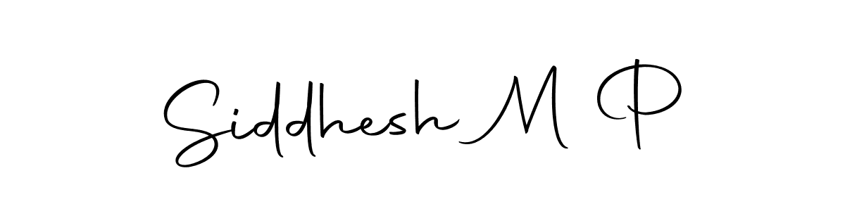 Use a signature maker to create a handwritten signature online. With this signature software, you can design (Autography-DOLnW) your own signature for name Siddhesh M P. Siddhesh M P signature style 10 images and pictures png