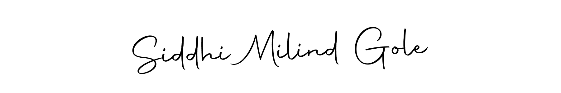 You should practise on your own different ways (Autography-DOLnW) to write your name (Siddhi Milind Gole) in signature. don't let someone else do it for you. Siddhi Milind Gole signature style 10 images and pictures png
