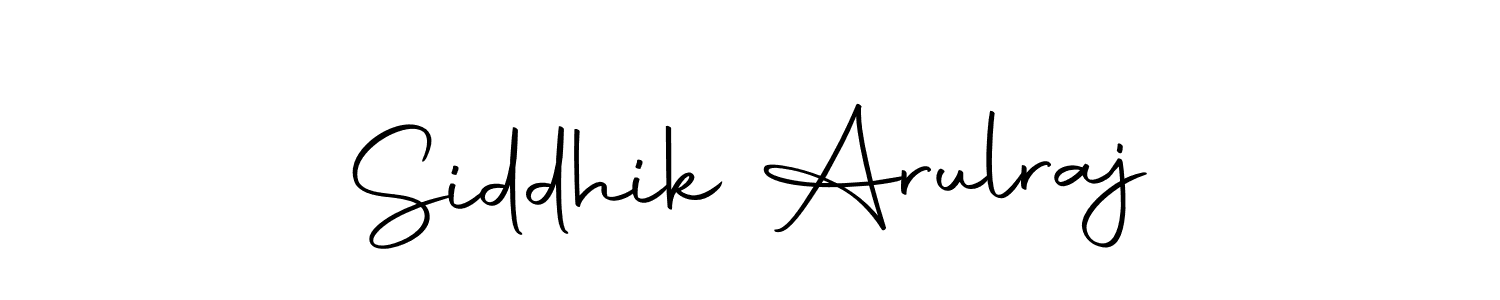 Siddhik Arulraj stylish signature style. Best Handwritten Sign (Autography-DOLnW) for my name. Handwritten Signature Collection Ideas for my name Siddhik Arulraj. Siddhik Arulraj signature style 10 images and pictures png