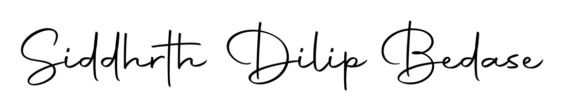 Create a beautiful signature design for name Siddhrth Dilip Bedase. With this signature (Autography-DOLnW) fonts, you can make a handwritten signature for free. Siddhrth Dilip Bedase signature style 10 images and pictures png