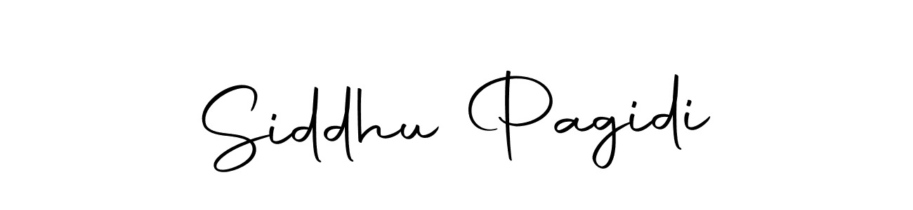 How to make Siddhu Pagidi name signature. Use Autography-DOLnW style for creating short signs online. This is the latest handwritten sign. Siddhu Pagidi signature style 10 images and pictures png