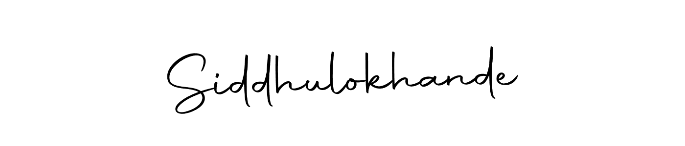 It looks lik you need a new signature style for name Siddhulokhande. Design unique handwritten (Autography-DOLnW) signature with our free signature maker in just a few clicks. Siddhulokhande signature style 10 images and pictures png
