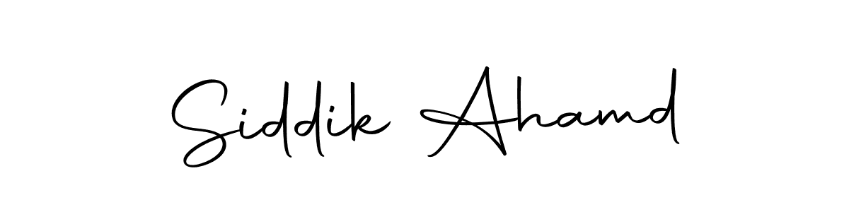 Also we have Siddik Ahamd name is the best signature style. Create professional handwritten signature collection using Autography-DOLnW autograph style. Siddik Ahamd signature style 10 images and pictures png