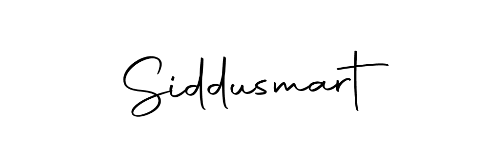 Design your own signature with our free online signature maker. With this signature software, you can create a handwritten (Autography-DOLnW) signature for name Siddusmart. Siddusmart signature style 10 images and pictures png