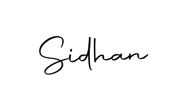 Make a beautiful signature design for name Sidhan. Use this online signature maker to create a handwritten signature for free. Sidhan signature style 10 images and pictures png