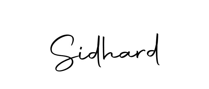 Design your own signature with our free online signature maker. With this signature software, you can create a handwritten (Autography-DOLnW) signature for name Sidhard. Sidhard signature style 10 images and pictures png