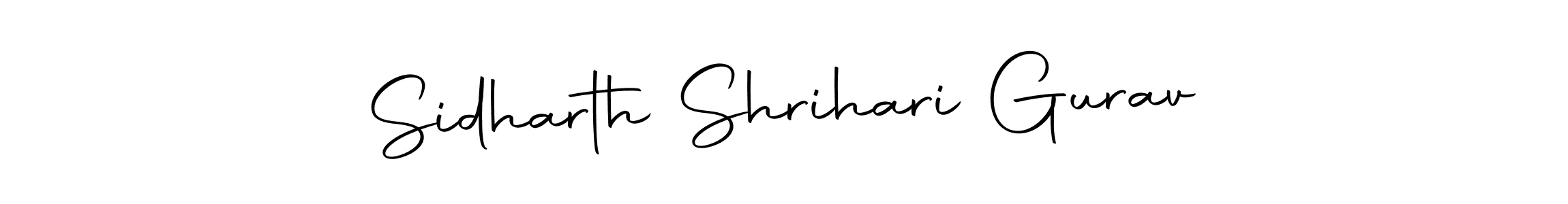 How to make Sidharth Shrihari Gurav name signature. Use Autography-DOLnW style for creating short signs online. This is the latest handwritten sign. Sidharth Shrihari Gurav signature style 10 images and pictures png