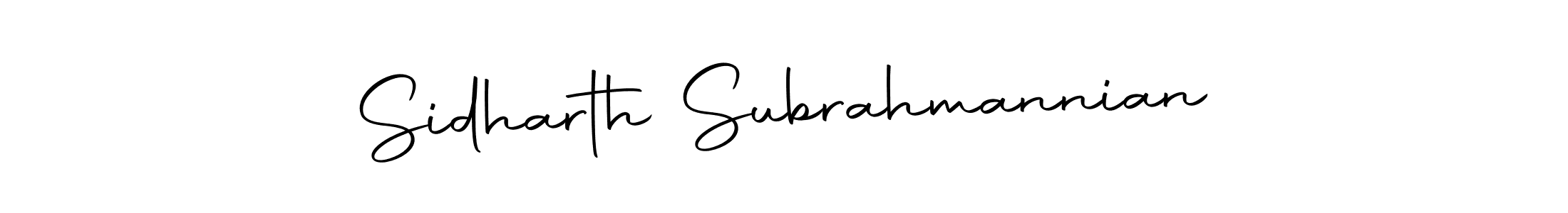 How to make Sidharth Subrahmannian name signature. Use Autography-DOLnW style for creating short signs online. This is the latest handwritten sign. Sidharth Subrahmannian signature style 10 images and pictures png