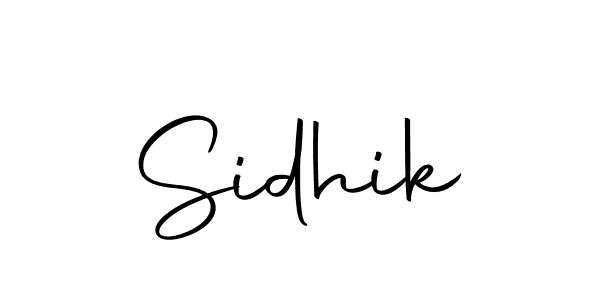 Make a beautiful signature design for name Sidhik. With this signature (Autography-DOLnW) style, you can create a handwritten signature for free. Sidhik signature style 10 images and pictures png