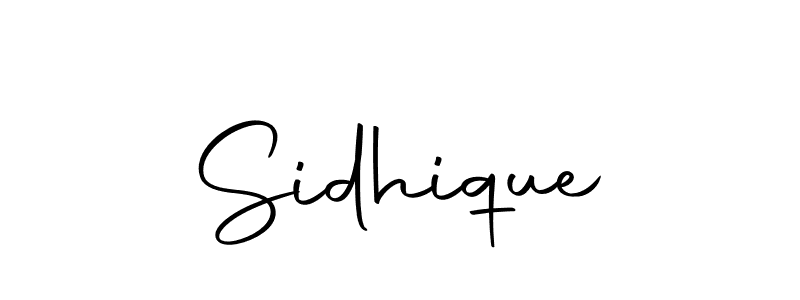 Design your own signature with our free online signature maker. With this signature software, you can create a handwritten (Autography-DOLnW) signature for name Sidhique. Sidhique signature style 10 images and pictures png