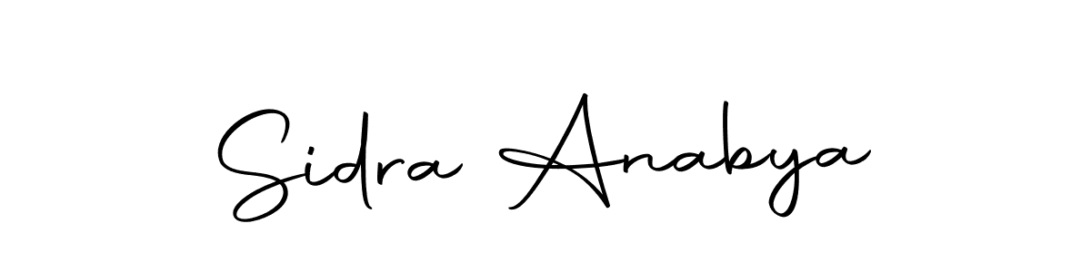 Make a beautiful signature design for name Sidra Anabya. With this signature (Autography-DOLnW) style, you can create a handwritten signature for free. Sidra Anabya signature style 10 images and pictures png