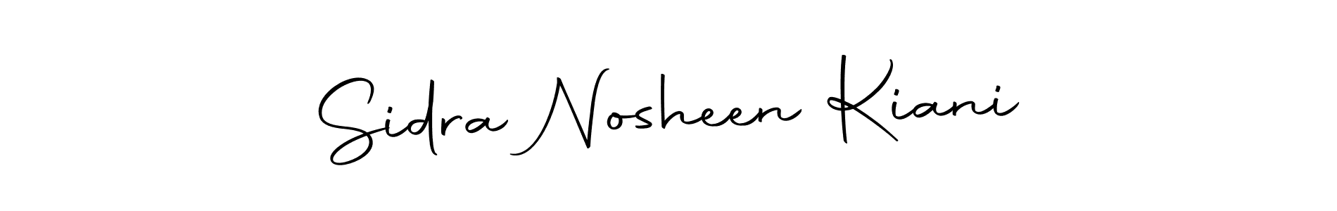 Also we have Sidra Nosheen Kiani name is the best signature style. Create professional handwritten signature collection using Autography-DOLnW autograph style. Sidra Nosheen Kiani signature style 10 images and pictures png