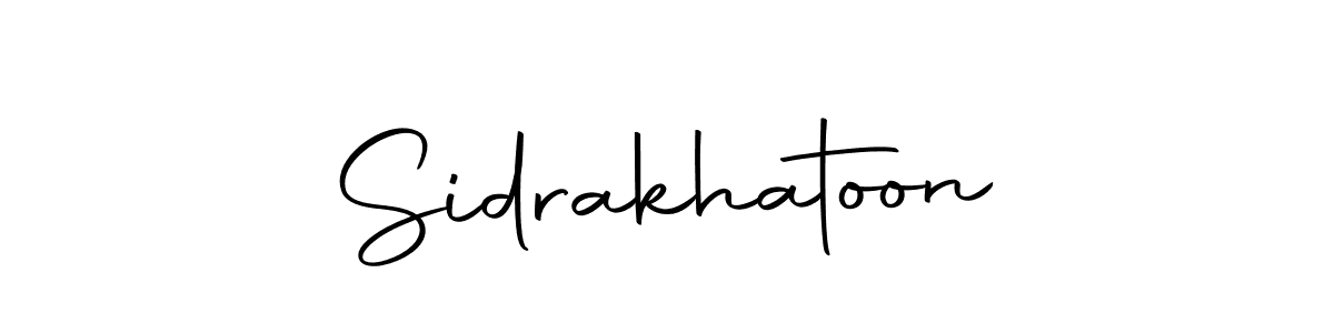 Create a beautiful signature design for name Sidrakhatoon. With this signature (Autography-DOLnW) fonts, you can make a handwritten signature for free. Sidrakhatoon signature style 10 images and pictures png