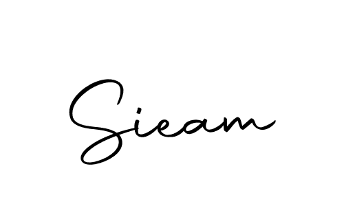 Use a signature maker to create a handwritten signature online. With this signature software, you can design (Autography-DOLnW) your own signature for name Sieam. Sieam signature style 10 images and pictures png