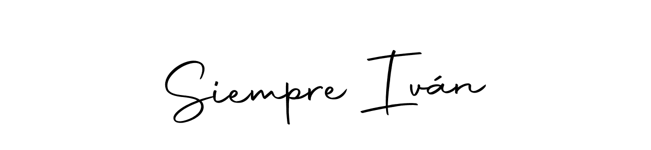 Make a beautiful signature design for name Siempre Iván. With this signature (Autography-DOLnW) style, you can create a handwritten signature for free. Siempre Iván signature style 10 images and pictures png