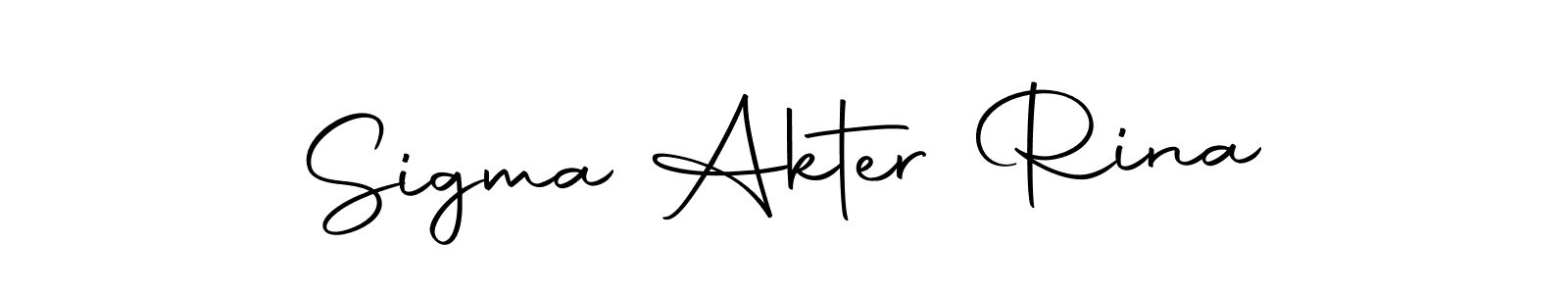 You should practise on your own different ways (Autography-DOLnW) to write your name (Sigma Akter Rina) in signature. don't let someone else do it for you. Sigma Akter Rina signature style 10 images and pictures png