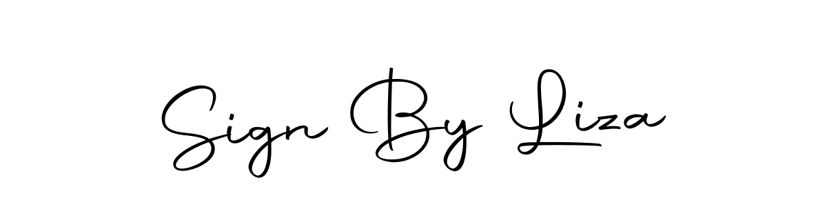 This is the best signature style for the Sign By Liza name. Also you like these signature font (Autography-DOLnW). Mix name signature. Sign By Liza signature style 10 images and pictures png