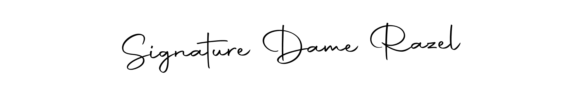 Similarly Autography-DOLnW is the best handwritten signature design. Signature creator online .You can use it as an online autograph creator for name Signature Dame Razel. Signature Dame Razel signature style 10 images and pictures png