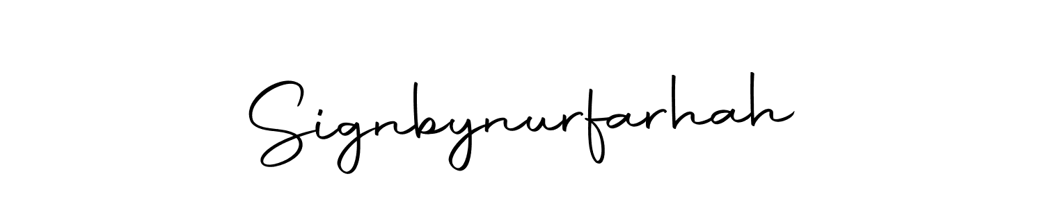 Design your own signature with our free online signature maker. With this signature software, you can create a handwritten (Autography-DOLnW) signature for name Signbynurfarhah. Signbynurfarhah signature style 10 images and pictures png