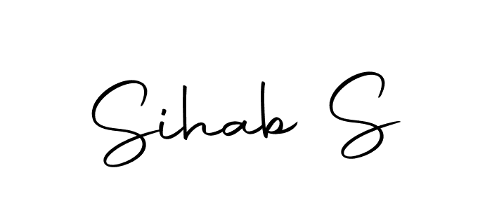 Similarly Autography-DOLnW is the best handwritten signature design. Signature creator online .You can use it as an online autograph creator for name Sihab S. Sihab S signature style 10 images and pictures png