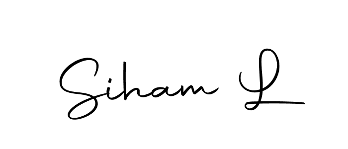 It looks lik you need a new signature style for name Siham L. Design unique handwritten (Autography-DOLnW) signature with our free signature maker in just a few clicks. Siham L signature style 10 images and pictures png