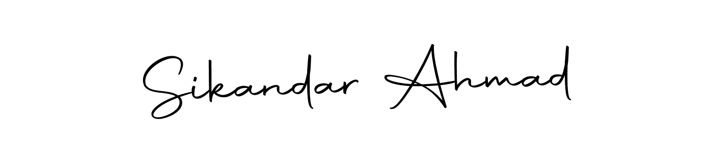 Design your own signature with our free online signature maker. With this signature software, you can create a handwritten (Autography-DOLnW) signature for name Sikandar Ahmad. Sikandar Ahmad signature style 10 images and pictures png