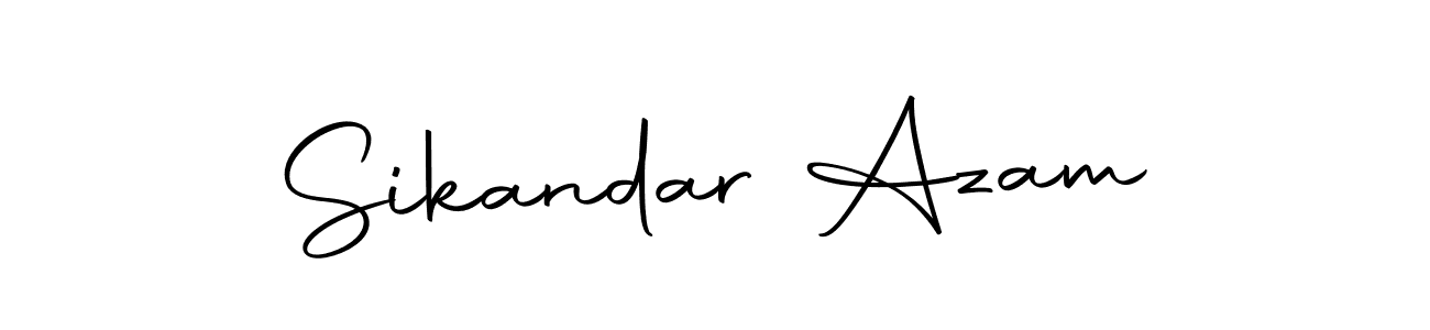 How to make Sikandar Azam name signature. Use Autography-DOLnW style for creating short signs online. This is the latest handwritten sign. Sikandar Azam signature style 10 images and pictures png