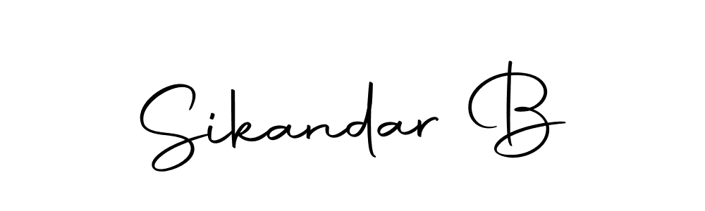 Make a beautiful signature design for name Sikandar B. With this signature (Autography-DOLnW) style, you can create a handwritten signature for free. Sikandar B signature style 10 images and pictures png