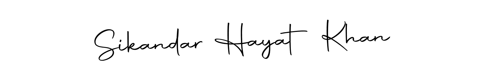 How to make Sikandar Hayat Khan name signature. Use Autography-DOLnW style for creating short signs online. This is the latest handwritten sign. Sikandar Hayat Khan signature style 10 images and pictures png