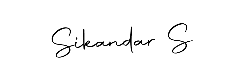 Use a signature maker to create a handwritten signature online. With this signature software, you can design (Autography-DOLnW) your own signature for name Sikandar S. Sikandar S signature style 10 images and pictures png