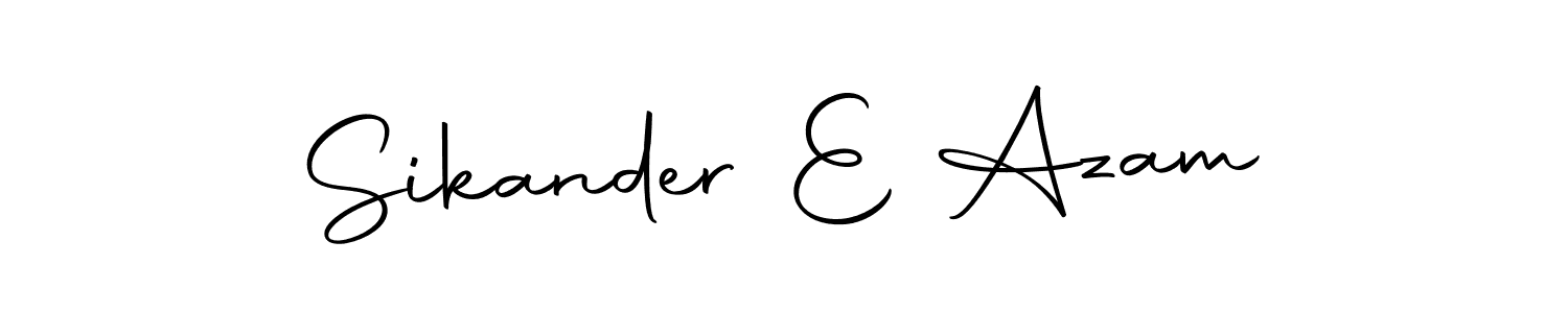 Sikander E Azam stylish signature style. Best Handwritten Sign (Autography-DOLnW) for my name. Handwritten Signature Collection Ideas for my name Sikander E Azam. Sikander E Azam signature style 10 images and pictures png