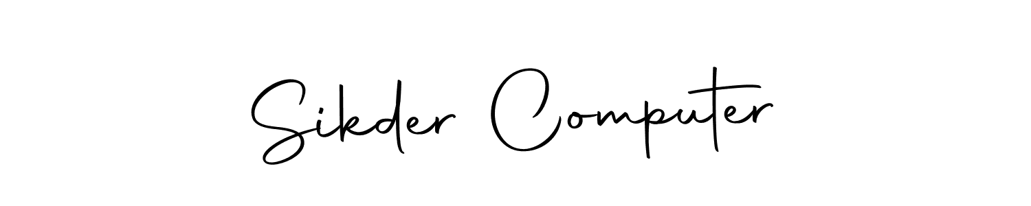 Design your own signature with our free online signature maker. With this signature software, you can create a handwritten (Autography-DOLnW) signature for name Sikder Computer. Sikder Computer signature style 10 images and pictures png