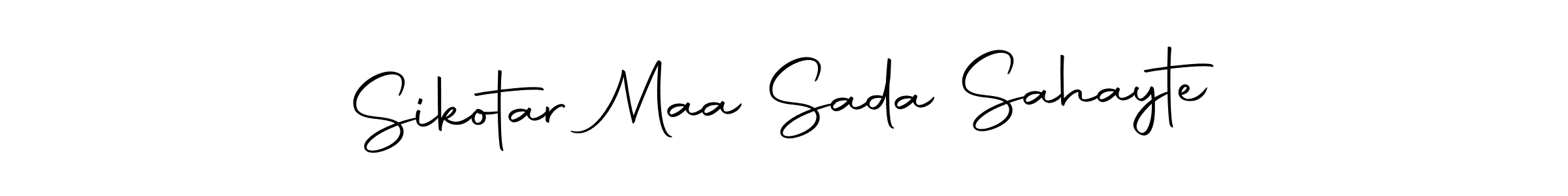 How to make Sikotar Maa Sada Sahayte name signature. Use Autography-DOLnW style for creating short signs online. This is the latest handwritten sign. Sikotar Maa Sada Sahayte signature style 10 images and pictures png