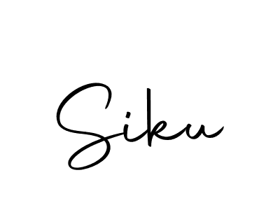 Use a signature maker to create a handwritten signature online. With this signature software, you can design (Autography-DOLnW) your own signature for name Siku. Siku signature style 10 images and pictures png